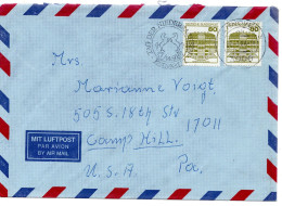 69784 - Bund - 1986 - 2@80Pfg SWK A LpBf HANNOVER - ... -> Camp Hill, PA (USA) - Storia Postale
