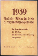 Detmold 1939 (Juni) Orig. Programm-Broschüre "5. Richard-Wagner-Festwoche" Detmold (Taschenbuch-Format; E.Schnelle-Verla - Muziek