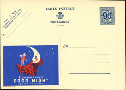 BELGIEN 1951 90 C. Reklame-P. Wappenlöwe, Blau: Couvertures/GOOD NIGHT = Engel Mit Geige (u. Mond, Decke) Französ. Text, - Muziek