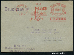 BERLIN W/ 50/ ..ALBERTIMUSIK 1932 (21.10.) AFS Francotyp (= Vögel Als Noten, Einzelnote) Abs.-3L: Dreima/Drei Masken Mus - Music