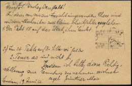 TSCHECHOSLOWAKEI 1922 (19.6.) Inl.-P 50 H. Kettensprengerin + Zusatzfrankat., 2K: BUDWEIS - EGER.. , Interss. Text M. 2  - Música