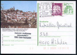 7260 CALW 1/ Ma/ HERMANN/ HESSE/ 1877-1962.. 1987 (19.6.) MWSt = Kopfbild H. Hesse = 110. Geburtstag , Literatur-Nobelpr - Nobelprijs