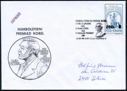 RUMÄNIEN 1999 (14.9.) SSt.: 3400 CLUJ-NAPOCA 9/HUMBOLDTIENI CU PREMIUL NOBEL/1.Fritz A. LIPMANN/1953/2.Feodor LYNEN/1964 - Nobelprijs