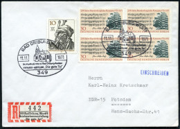 349 BAD DRIBURG,WESTF/ ..BRIEFM.AUSSTELLUNG "Die Gute Tat" 1971 (11.11.) SSt ( = St. Martinskirche) + Sonder-RZ: 349 Bad - Covers & Documents
