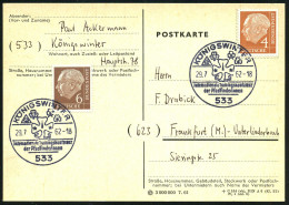 533 KÖNIGSWINTER/ Internat.Trainingskonferenz/ Der Pfadfinderinnen 1962 (26.7.) Seltener SSt (Scout-Logos) Klar Gest. In - Lettres & Documents