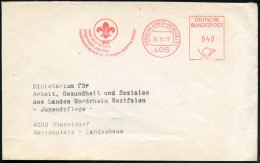 405 MÖNCHZENGLADBACH-RHEINDAHLEN 1/ RING DEUTSCHER/ PFADFINDER.. 1973 (20.11.) AFS Postalia (Lilie) Dienstbf. (links Etw - Covers & Documents