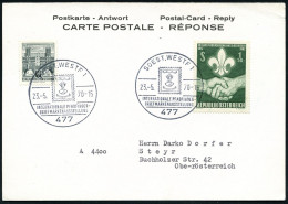 477 SOEST,WESTF 1/ INT.PFADFINDER-/ BRIEFM.AUSSTELLUNG 1970 (23.5.) SSt ( = Baden-Powell) Auf Österreich 1 S. "50 Jahre  - Briefe U. Dokumente