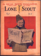 U.S.A. 1919 (8.11.) Scout-Zeitung "LONE SCOUT" No. IX-3 (Titelfoto Von P.E.T.) Großformat (27 X 36 Cm) 24 Seiten, Zahlre - Briefe U. Dokumente