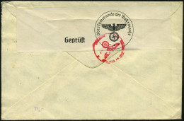 UdSSR 1940 50 Kop. "Eisbrecher Sedow" (Begegnung Papanin/Badigin), Seltene EF + Rs. OKW-Zensur-Streifen (= Berlin), Klar - Expediciones árticas