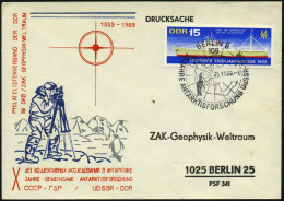 108 BERLIN 8/ 75 JAHRE ANTARKTISFORSCHUNG UdSSR-DDR 1969 (25.11.) SSt = Antarktis, 2 Pinguine , Klar Gest. Jubil.-SU. -  - Antarctic Expeditions