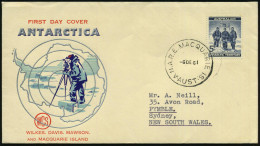 AUSTRAL.ANTARKTIS 1961 (6.12.) 5 P. Expedition Magenetischer Südpol, EF + 1K: A.N.A.R.E. MACQUARIE IS./AUST, Klar Gest.  - Expéditions Antarctiques