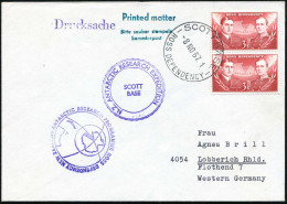 ROSS-GEBIET 1967 (8.11.) 1K: SCOTT BASE/ROSS DEPENDENCY Auf Paar 3 C. Shackelton/Ross + 2 Verschied., Viol. HdN: SCOTT/  - Expéditions Antarctiques