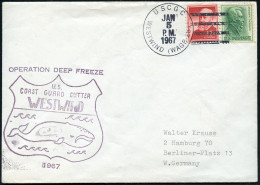 U.S.A. 1967 (5.1.) 1K-BPA (Killer): U S C G C/ WESTWIND (WAGB 281) = US-Eisbrecher + Viol. HdN:  OPERATION DEEP FREEZE/  - Expediciones Antárticas