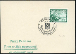 BERLIN C2/ 1.Postwertzeichen-Ausstellung/ Für Das Deutsche Rote Kreuz 1940 (4.8.) SSt (NS-RK-Logo) Auf EF 5 + 5 Pf. Post - Croix-Rouge