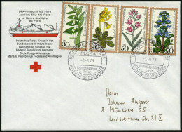 B.R.D. 1979 (3.9.) 2K-BPA: DEUTSCHE SCHIFFSPOST/MS/FLORA/Deutsches Rotes/Kreuz/HILFE IN SÜDOSTASIEN (a-07) Dekorativer S - Red Cross