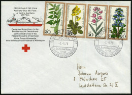 B.R.D. 1979 (3.9.) 2K-BPA: DEUTSCHE SCHIFFSPOST/MS/FLORA/Deutsches Rotes/Kreuz/HILFE IN SÜDOSTASIEN (a-07) Dekorativer S - Croix-Rouge