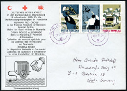 RUMÄNIEN 1970 (3.9.) Rotkreuz-Hochwasserhilfe, Kurzsatz Zus.-Dr. , 2K: ARAD 1/a , DRK-Spenden-SU.: Trinkwasser-aufbereit - Red Cross