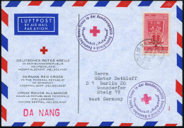 VIETNAM 1971 (2.2.) 1K: DA-NANG Auf EF 1 D. "Menschenrechte" + Zweifarb. HdN: Hospitalschiff "Helgoland"/D R K.. (2x) +  - Red Cross