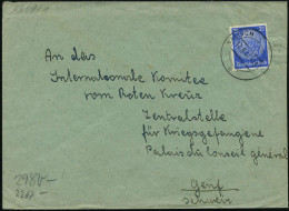 KALISCH/ B 1941 (17.9.) Aptierter 2K-Steg (rechts Text Entfernt) = Warthegau Auf EF 25 Pf. Hindenbg. (Mi.522 EF) Rs. OKW - Croix-Rouge