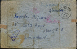 GENERALGOUVERNEMENT 1940 (19.4.) 2K-Steg: TARNOW/a + Bl. Zensur-Dreieck: Stalag IV A/4/Geprüft = Hohenstein (Wo.14 F) Kg - Rode Kruis