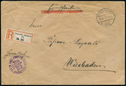 DEUTSCHES REICH 1917 (30.6.) 1K-Brücke: Deutsche Feldpost/* 902 + Gez. RZ: Deutsche Feldpost/ 902 + Viol. 1K-HdN: KGL. P - Geneeskunde