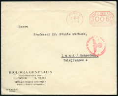 WIEN 8/ B/ DEUTSCHES REICH 1940 (8.10.) Seltener PFS "Achteck" Mit Vorgesetzen Nullen 005 Pf. + Roter OKW-Zensur-1K: ..g - Medicine