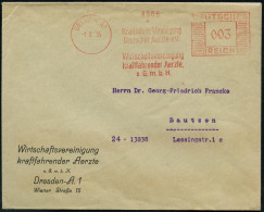 DRESDEN A1/ Kraftfahrer-Vereinigung/ Deutscher Aerzte EV./ Wirtschaftsvereinigung/ Kraftfahrender Aerzte 1935 (1.2.) AFS - Geneeskunde