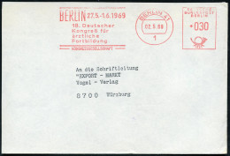1 BERLIN 41/ 27.5.-1.6.1969/ 18.Deutscher/ Kongreß F+r/ ärztliche/ Fortbildung.. 1969 (2.5.) Seltener AFS Auf (links Etw - Medicine