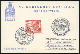 (21a) MÜNSTER (WESTF)/ HINC-TOTI-PAX-INSONAT-ORBI/ 59.Deutscher Ärztetag 1956 (20.9.) Latein.-deutscher SSt = Alt-Münste - Medicine