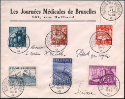 BELGIEN 1948 (14.6.) SSt.: CONGRES DE BRUXELLES/ CONGRES VAN BRUSSEL = Medizin-Kongreß , 7x Klar Auf Veranstaltungs-SU:  - Geneeskunde