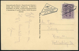 ÖSTERREICH 1925 (15.6.) Seltener Dreieck-SSt.: HYGIENE/AUSSTELLUNG WIEN = Auge Auf Infla-EF 1000 Kr. , Klar Gest. Orts-F - Médecine