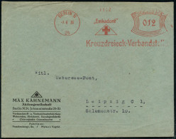 BERLIN N/ 24/ "Emkadont"/ Kreuzdreieck-Verbandsstoffe 1933 (7.6.) AFS Francotyp = Rotes Kreuz (im Dreieck) Firmen-Bf.: M - Medizin