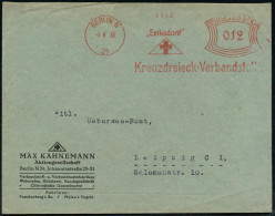 BERLIN N/ 24/ "Emkadont"/ Kreuzdreieck-Verbandsstoffe 1933 (7.6.) AFS Francotyp = Rotes Kreuz (im Dreieck) Firmen-Bf.: M - Médecine
