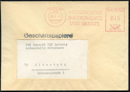 102 BERLIN/ MEDIZINISCHE/ INSTRUMENTE/ U.GERÄTE 1968 (31.1.) AFS , Rs. Abs.-3L: VEB MLW Medizinische Geräter Berlin.., I - Medicina