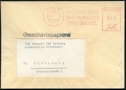 102 BERLIN/ MEDIZINISCHE/ INSTRUMENTE/ U.GERÄTE 1968 (31.1.) AFS , Rs. Abs.-3L: VEB MLW Medizinische Geräter Berlin.., I - Medicine