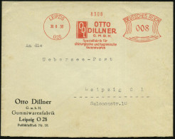 LEIPZIG/ O28/ OTTO/ DILLNER/ GMBH/ Spezialfabrik Für/ Chirurgische U. Hygienische/ Gummiwaren 1930 (Aug.) Seltener AFS F - Medicina