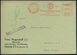 LEIPZIG C1/ REICHSMESSESTADT/ Seit 1844/ F.Hugershoff/ GmbH/ Fabrik Für Laboratoriumsbedarf 1940 (7.5.) AFS Francotyp =  - Medicine