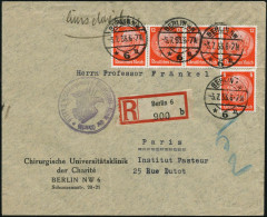 BERLIN/ *6n 1933 (3.7.) 1K-Brücke Mehrfach + RZ: Berlin 6/b + Viol. 1K-HdN: Chirurgische Unversitäts-Klinik Der Charité  - Médecine