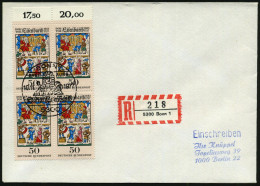 B.R.D. 1977 (10.11.) 50 Pf. Doktor Eisenbarth, Reine MeF: 4er-Block + ET-SSt + RZ: 5300 Bonn 1, Klar Gest. Inl.-R-FDC  ( - Médecine