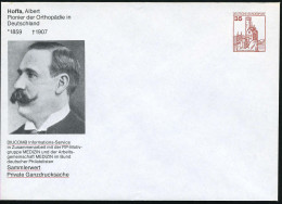 B.R.D. 1984 PU 35 Pf. Burgen Braun: Albert Hoffa/ Pionier Der Orthopädie (Kopfbild) Ungebr., Selten, Da Meist Für Ms.Drs - Geneeskunde