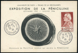 FRANKREICH 1946 (27.3.) SSt: PARIS/EXPOSITION DE LA PENICILLINE Auf EF 2 + 3 F. Alfred Fournier = Sexualforscher, Rs. Au - Medicina