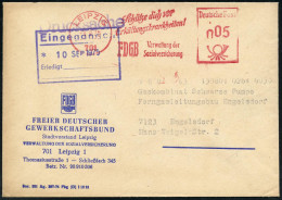 701 LEIPZIG/ Schütze Dich Vor/ Erkältungskrankheiten!/ FDGB.. 1976 (20.1.) AFS Francotyp Mit PLZ Auf Dienst-Bf.: FDGB (D - Krankheiten