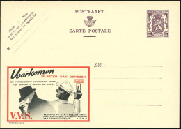 BELGIEN 1948 90 C. Reklame-P. Löwe, Br.lila: EEN VOORBEHOEDEND..ONDERZOEK/..V.V.S. (Kranker, Gesunder, Praxisklingel) Fl - Disease