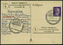 HOHENSALZA/ Sol-u.Moorbad/ Nerven-Rheuma-Atmungsorgane.. 1944 (5.6.) HWSt (Kurhaus) Klar Auf Inl.-Karte Mit Entspr. Text - Maladies