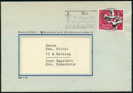 (13b) AUGSBURG 2/ Ef/ Die/ Weihnachts-/ Siegelmarke/ Auf Jeden Brief! 1957 (9.12.) Seltener MWSt (Tbc-Doppelkreuz) Rs. T - Ziekte