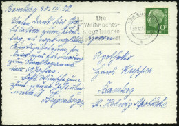 (13a) BAMBERG 2/ B/ Die/ Weihnachts-/ Siegelmarke/ Auf Jeden Brief! 1957 (30.12.) Seltener MWSt = Tbc-Doppelkreuz , Klar - Disease