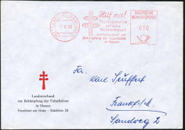 (16) FRANKFURT (MAIN) SÜD 10/ Hilf Mit!/ Tbc-Siegelmarken/ Auf Deine/ Weihnachtspost.. 1960 (3.10.) Seltener AFS Postali - Disease