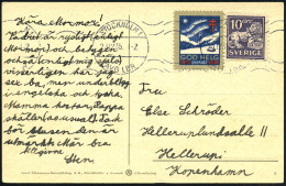 SCHWEDEN 1935 (23.12.) Tbc-Weihnachts-Spendenmarke "GOD HELG" 1935-36 (Nordlicht) Mit Frankatur Abgestempelt, Dekorative - Krankheiten