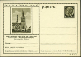 Kaaden/ Eger 1939 6 Pf. BiP Hindenburg, Braun:  P E S T S ä U L E (u. Kirche) Ungebr., Vergl. Los Nr.7359  (Mi.P 236/39- - Ziekte