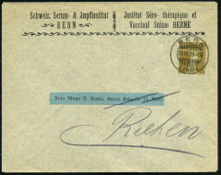 SCHWEIZ 1909 (23.4.) PU 2 C. Tellknabe, Oliv: Schweiz. Serum- &  I M P F I N S T I T U T  BERN, Zweisprachig , 2K: BERN/ - Disease